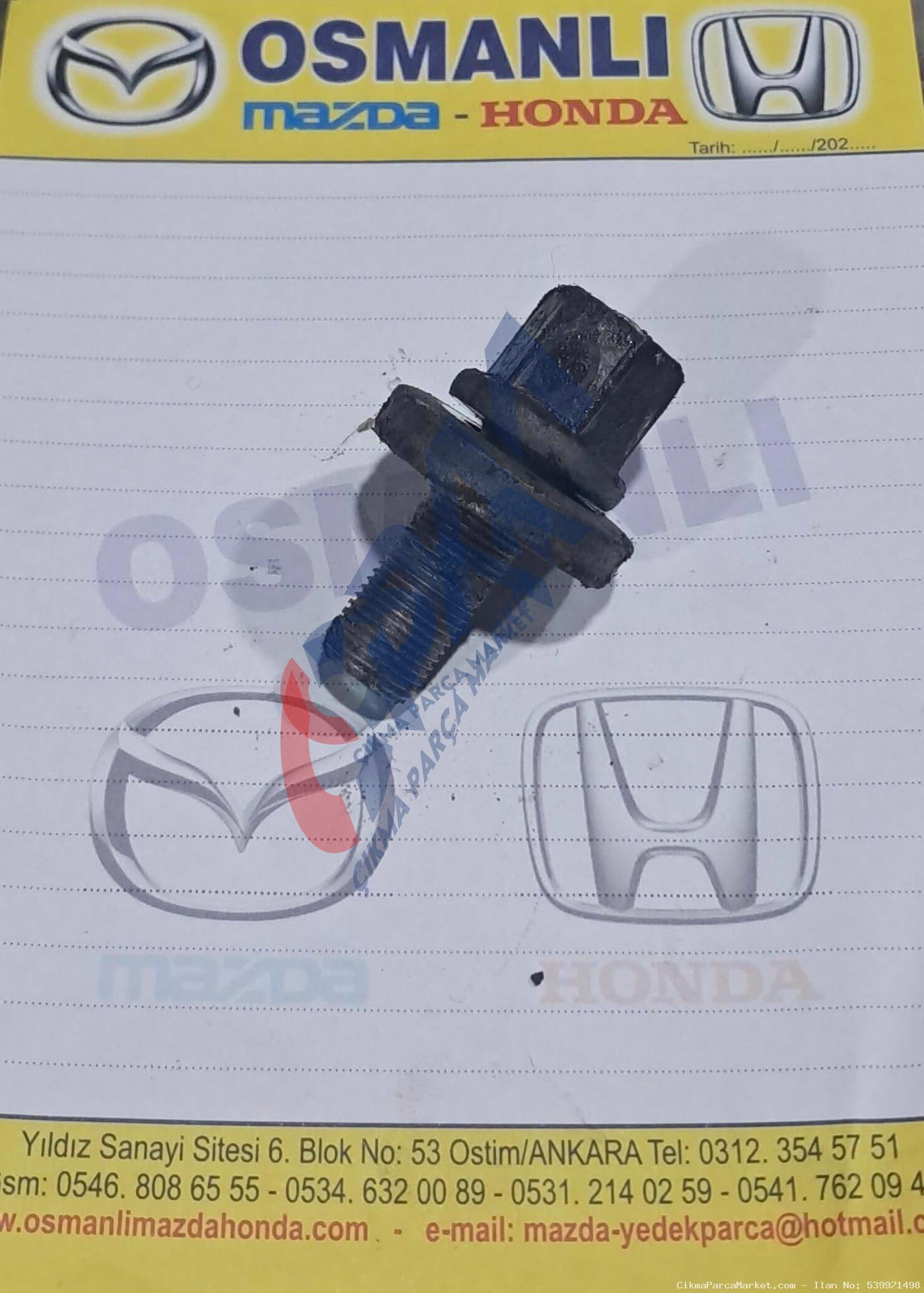 Honda Vtec Çıkma Orjinal Krank Civatası