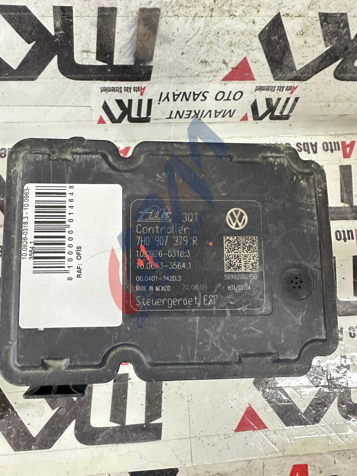 2012 2024 VOLKSWAGEN TRANSPORTER ÇIKMA ABS BEYNİ ABS BEYNI 10.0926 0318.3