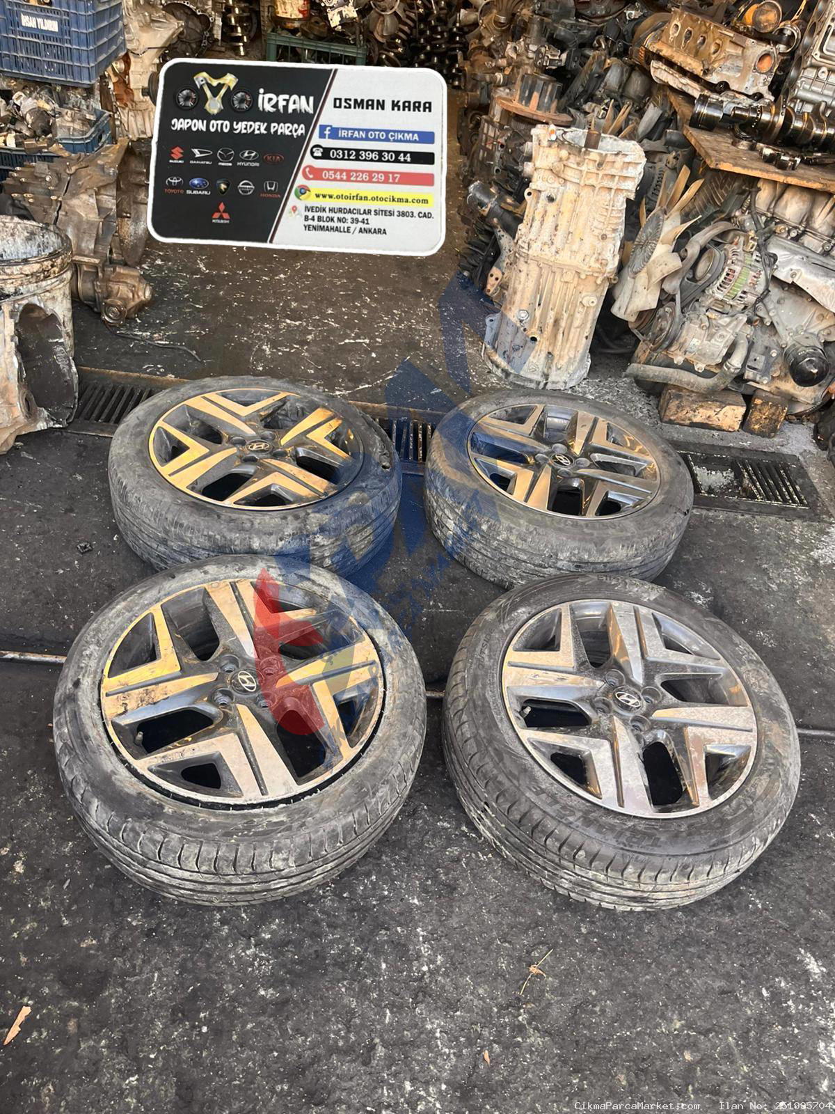 2021 2025 Hyundai Bayon Ön Arka Takım Çelik Jant Oto İrfan Da