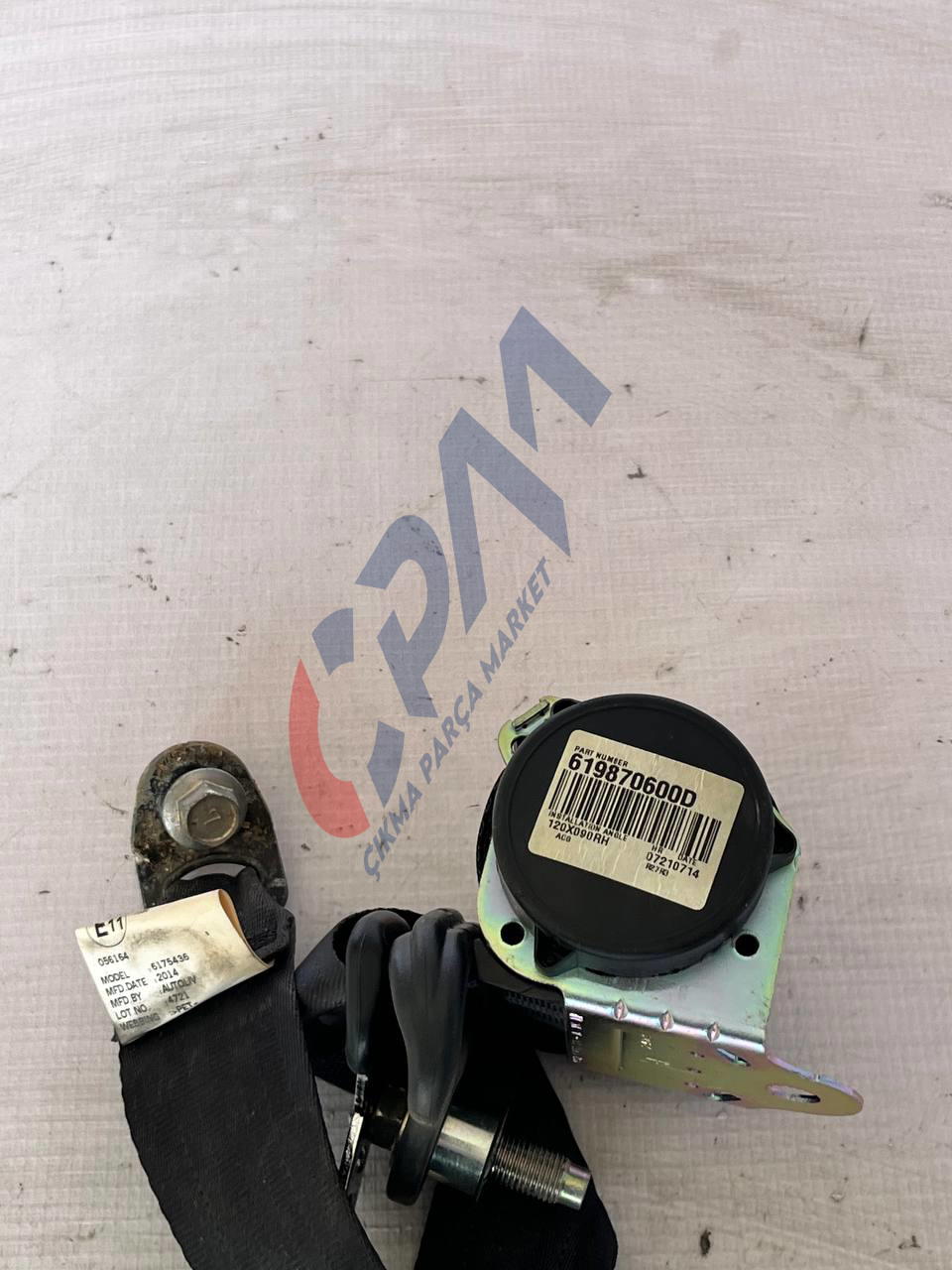 2014 2018 Nissan Juke Sağ Arka Emniyet Kemeri 619870600D