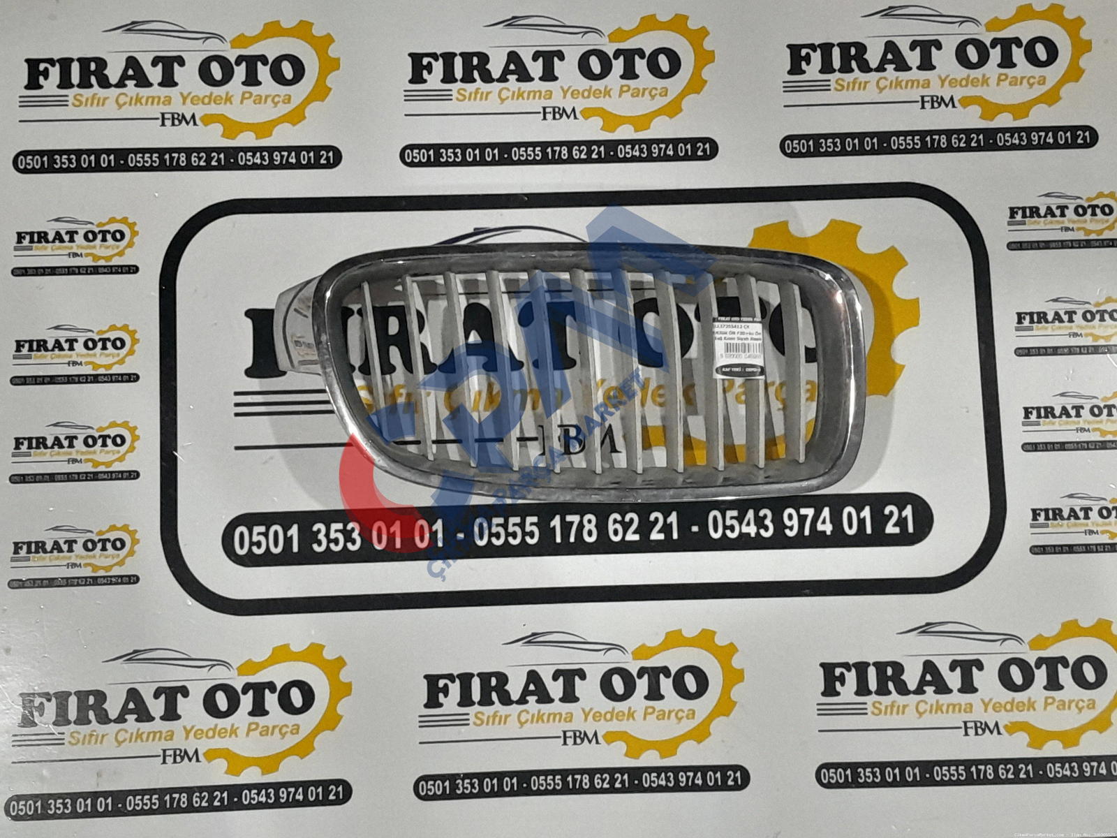 BMW 3 Serisi F30 LCİ Sağ Ön Krom Panjur 51137255412