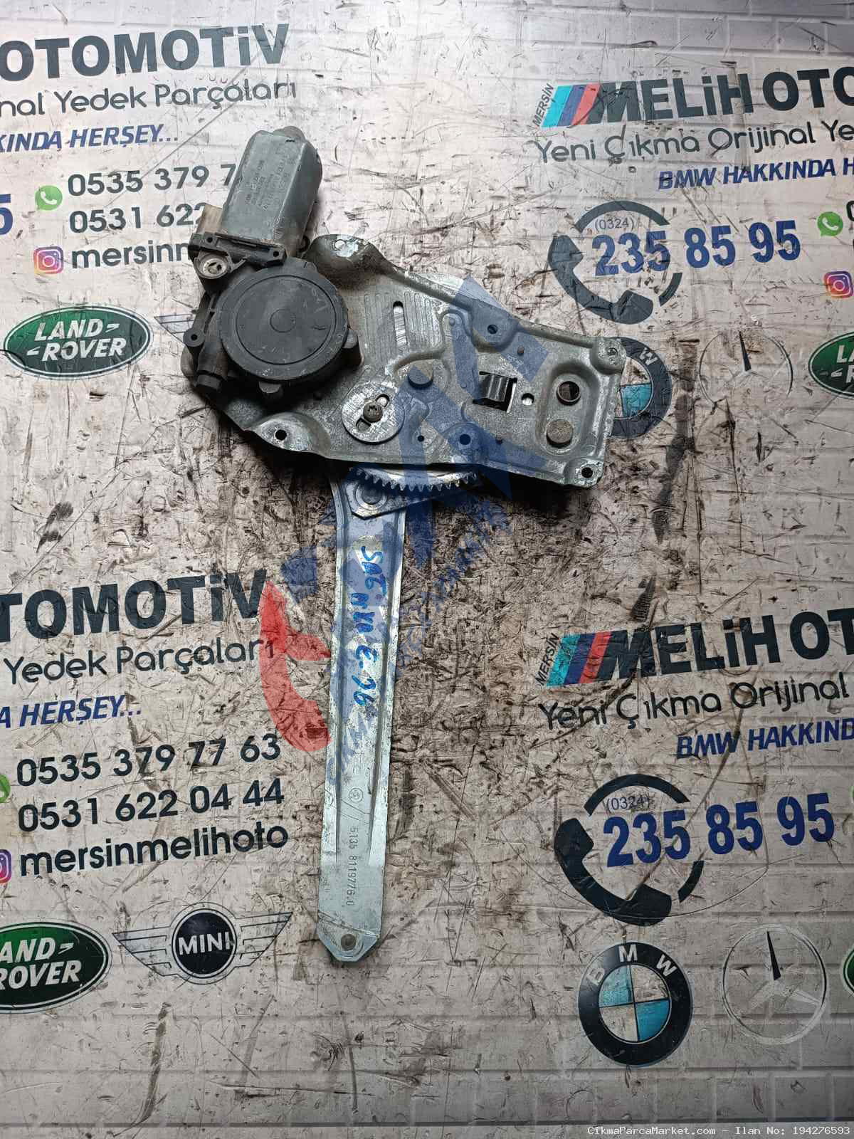 BMW ÇIKMA E36 SAĞ ARKA CAM KRİKOSU MOTORLU 8119776 1387435