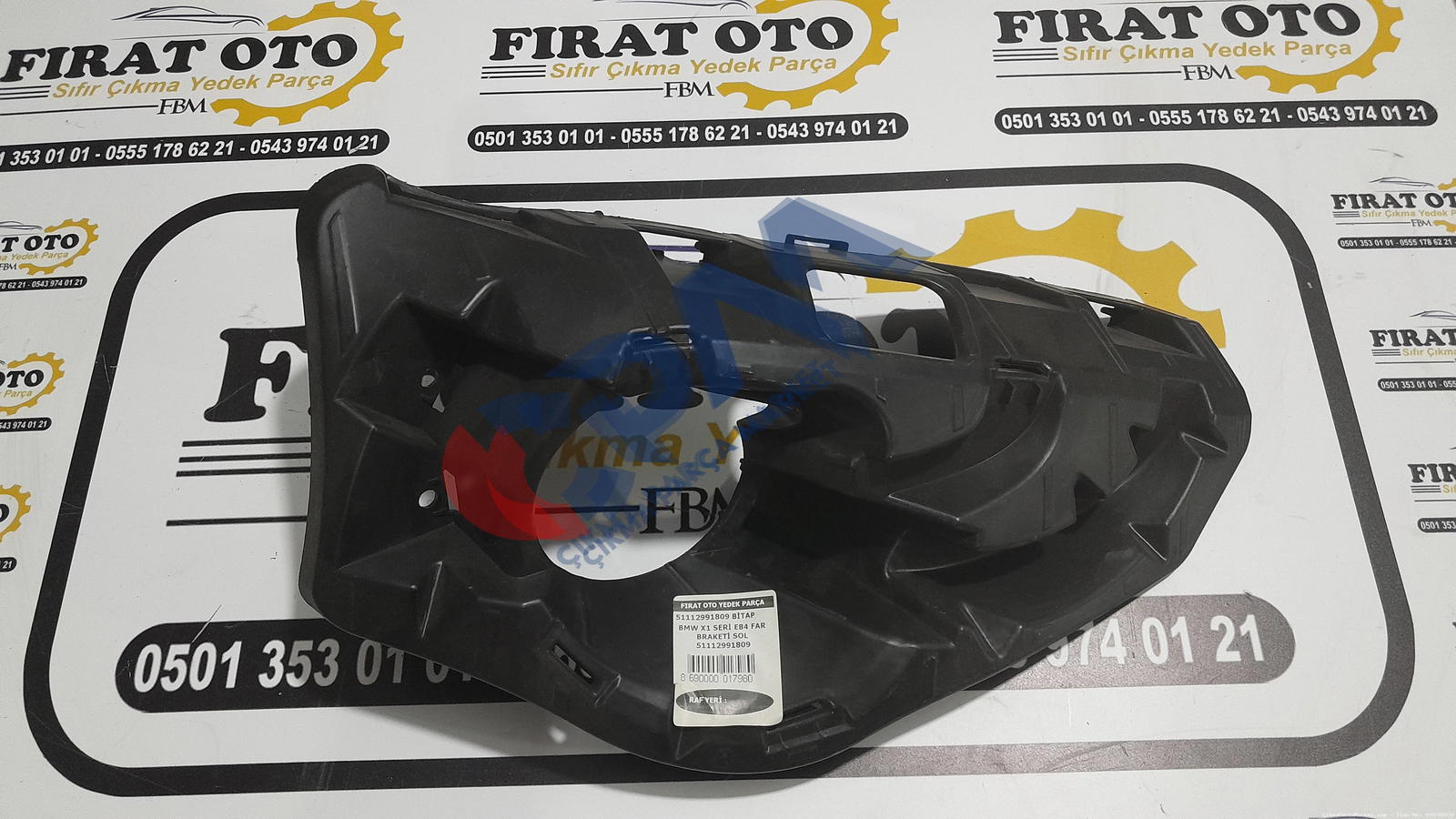 BMW 1 Serisi E84 Sol Far Braketi 51112991809