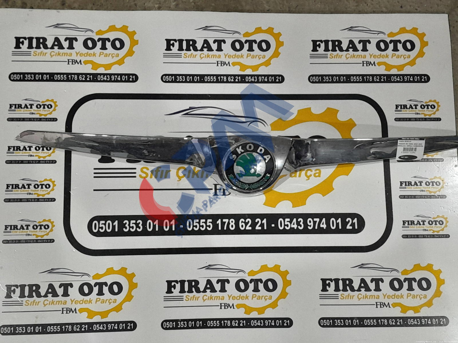 Skoda Fabia 2010 2015 Ön Panjur Nikelajlı Armalı 5J0853633A