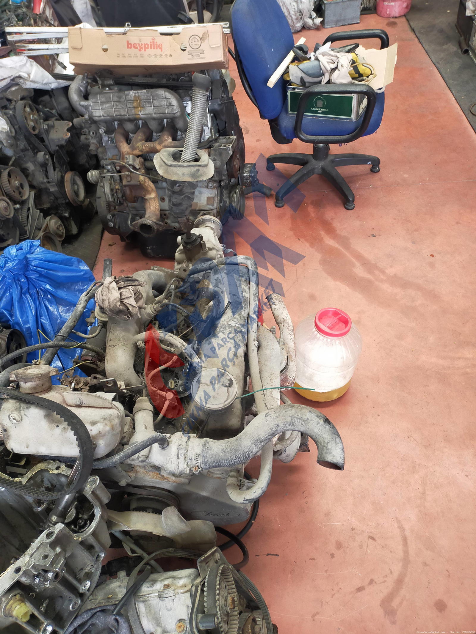 1994 1999 Ford Transit Motor sanzuman Alt Dizel Turbo Susturucu Frt