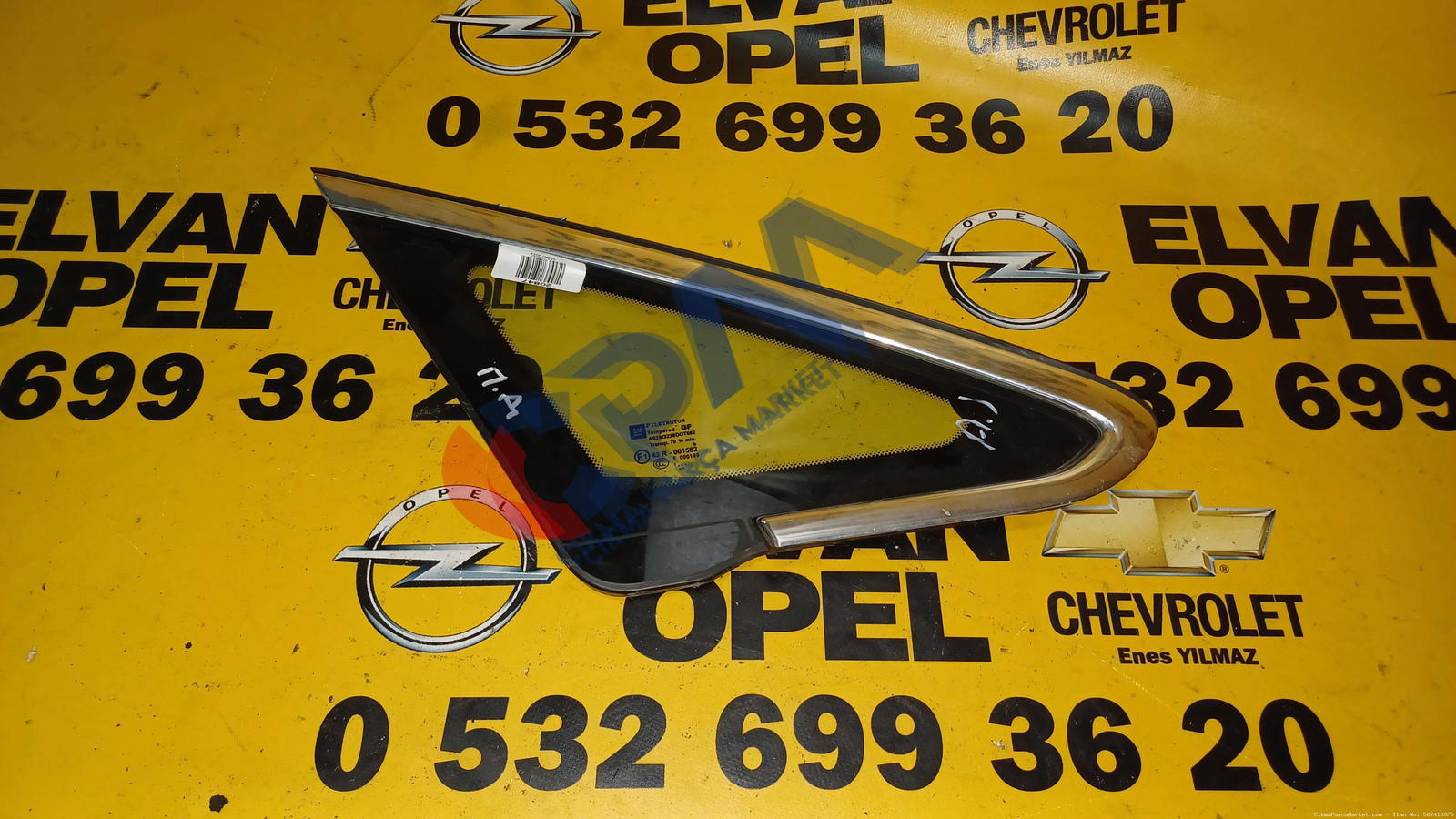 2012 2018 Opel Astra J Çıkma Kelebek Camı