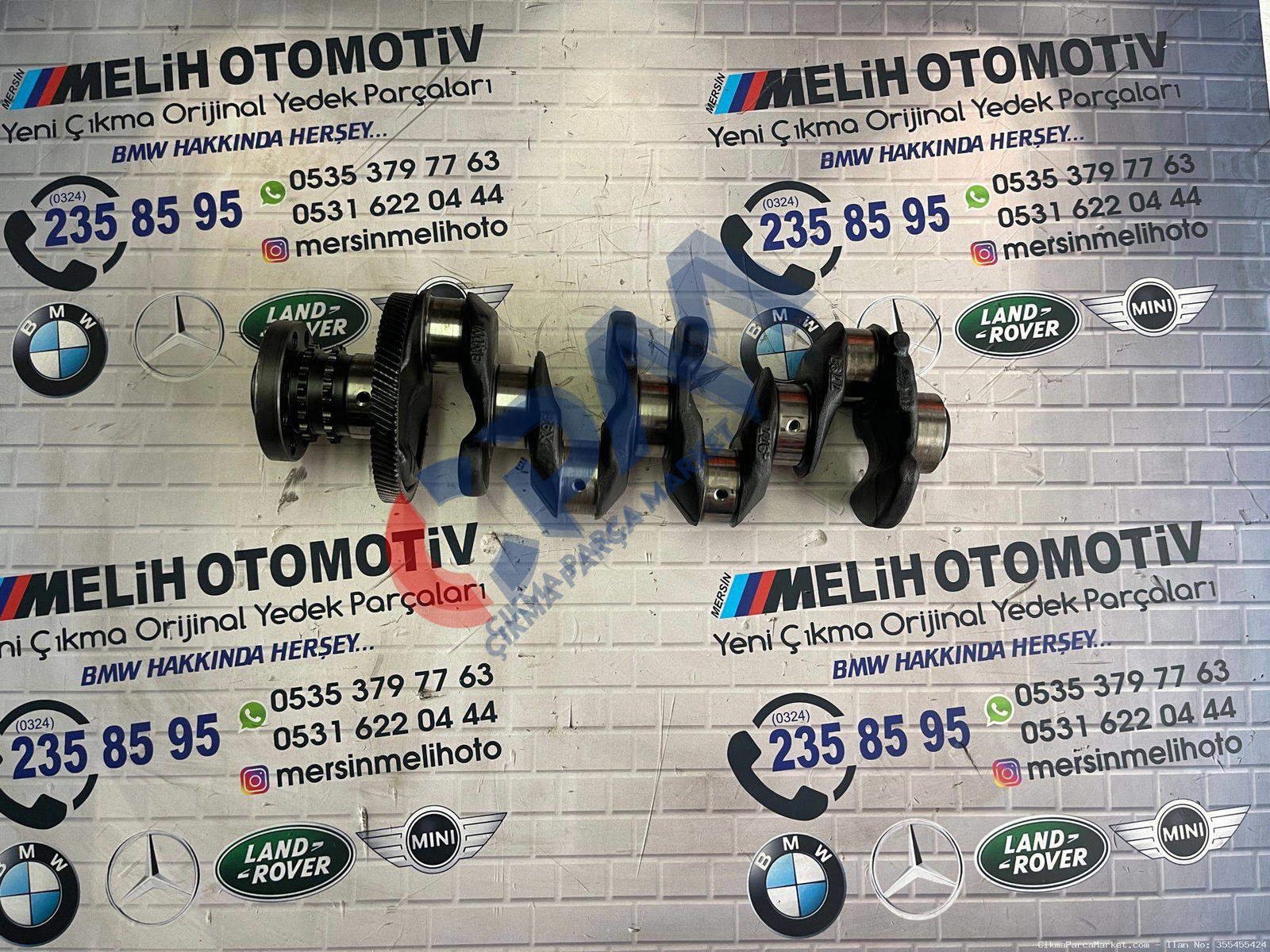 F10 N47 184 çıkma krank 0.25 taşlanacak şekilde
