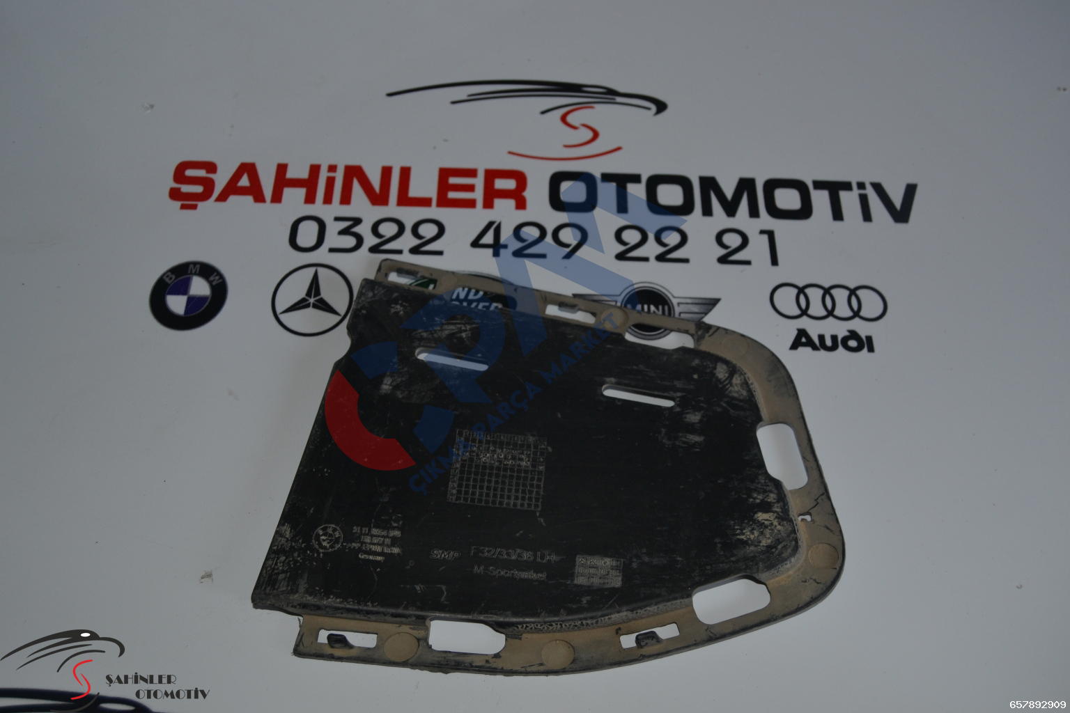 BMW 4 Serisi Izgara Kapağı F32 LCİ DÜZ Sol İç Tampon Izgarası 51118054549