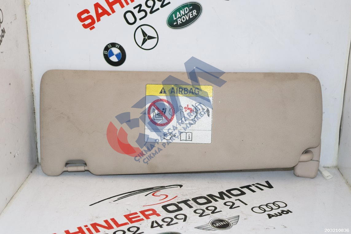 BMW 3 Serisi F30 F32 F36 bej Sağ Ön Güneşlik 7322294
