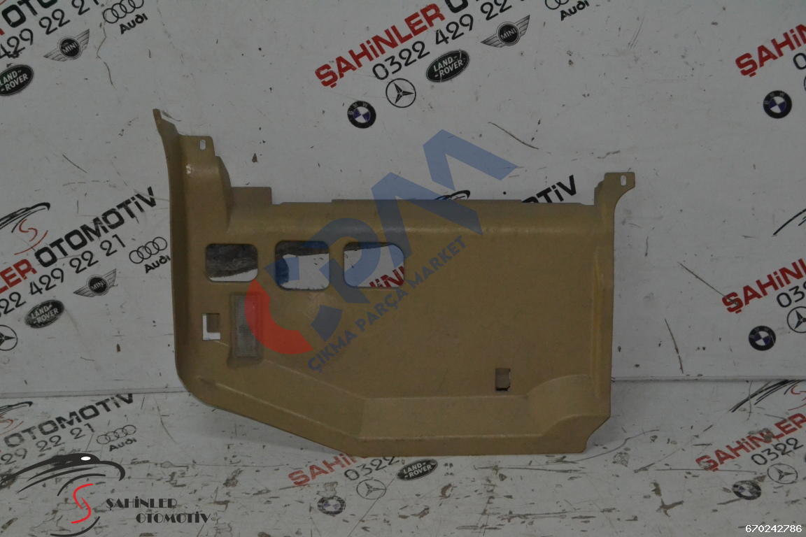 2004 2013 BMW 3 Serisi E90, E91, E92, E93 Yolcu ayak bölmesi trim paneli Kapak 51457059287