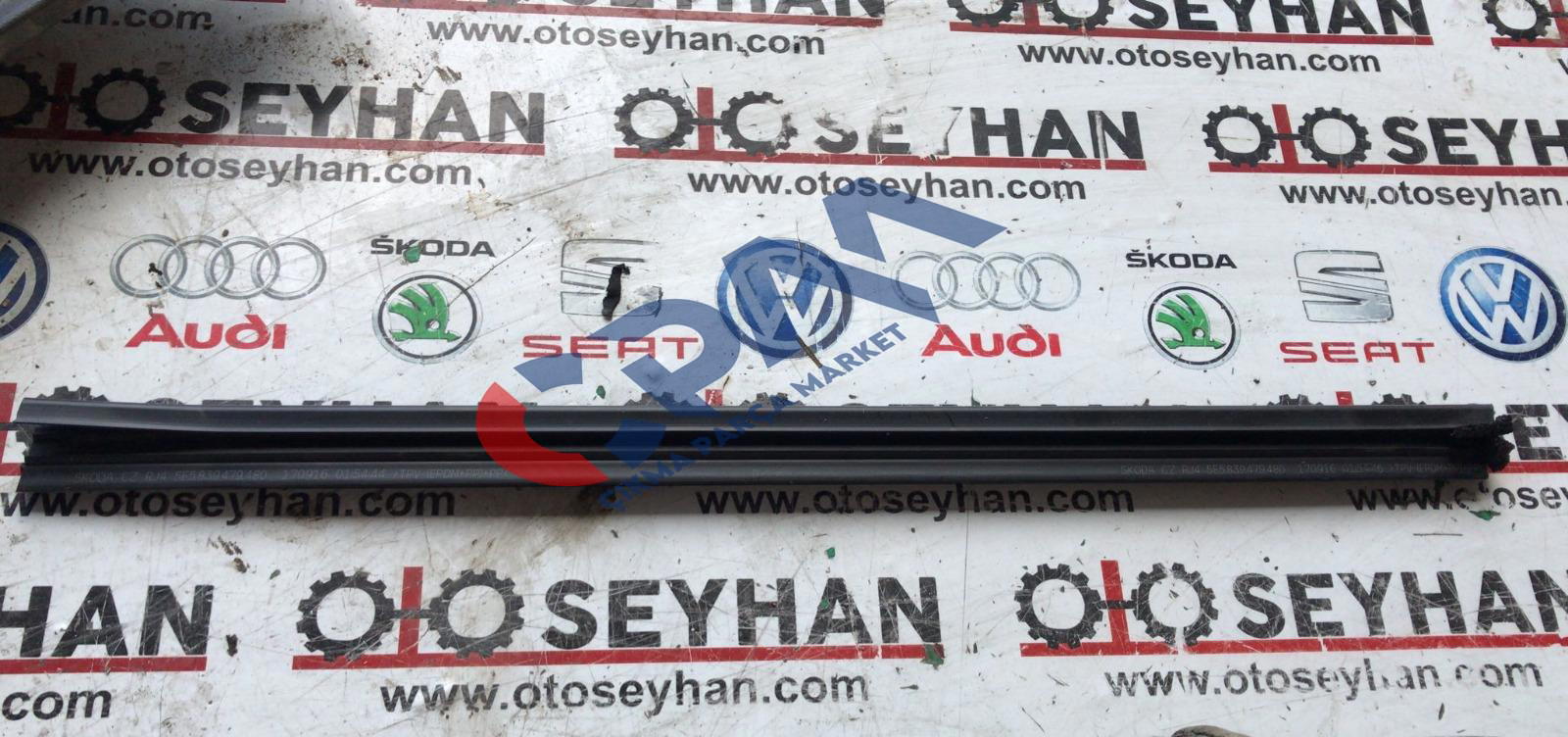 1Z5839479B skoda octavia 05 arka kapı iç cam sıyırıcı fitil 1Z5839479B