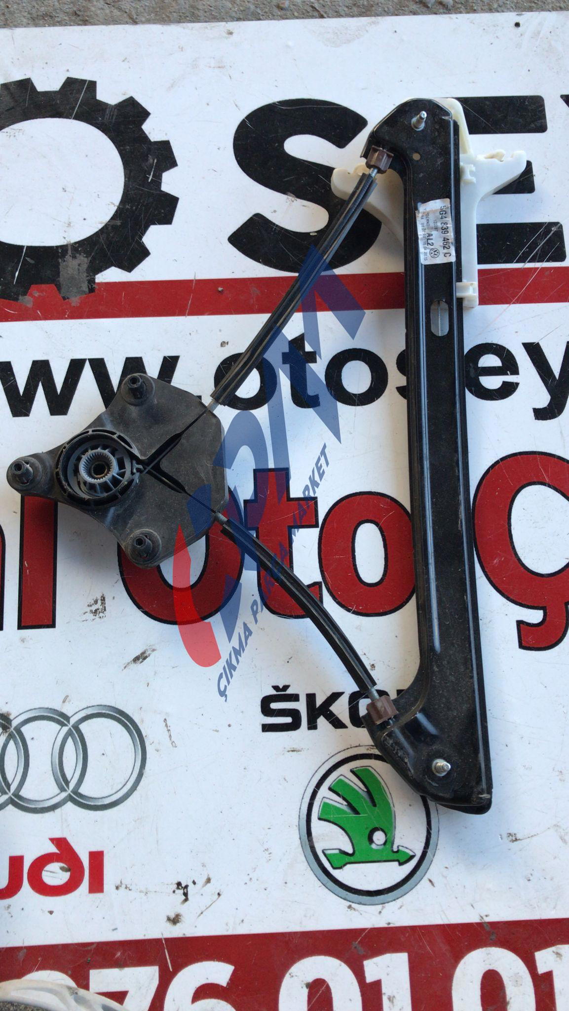5G4839462C Volkswagen Golf 7 sağ arka kapı cam krikosu