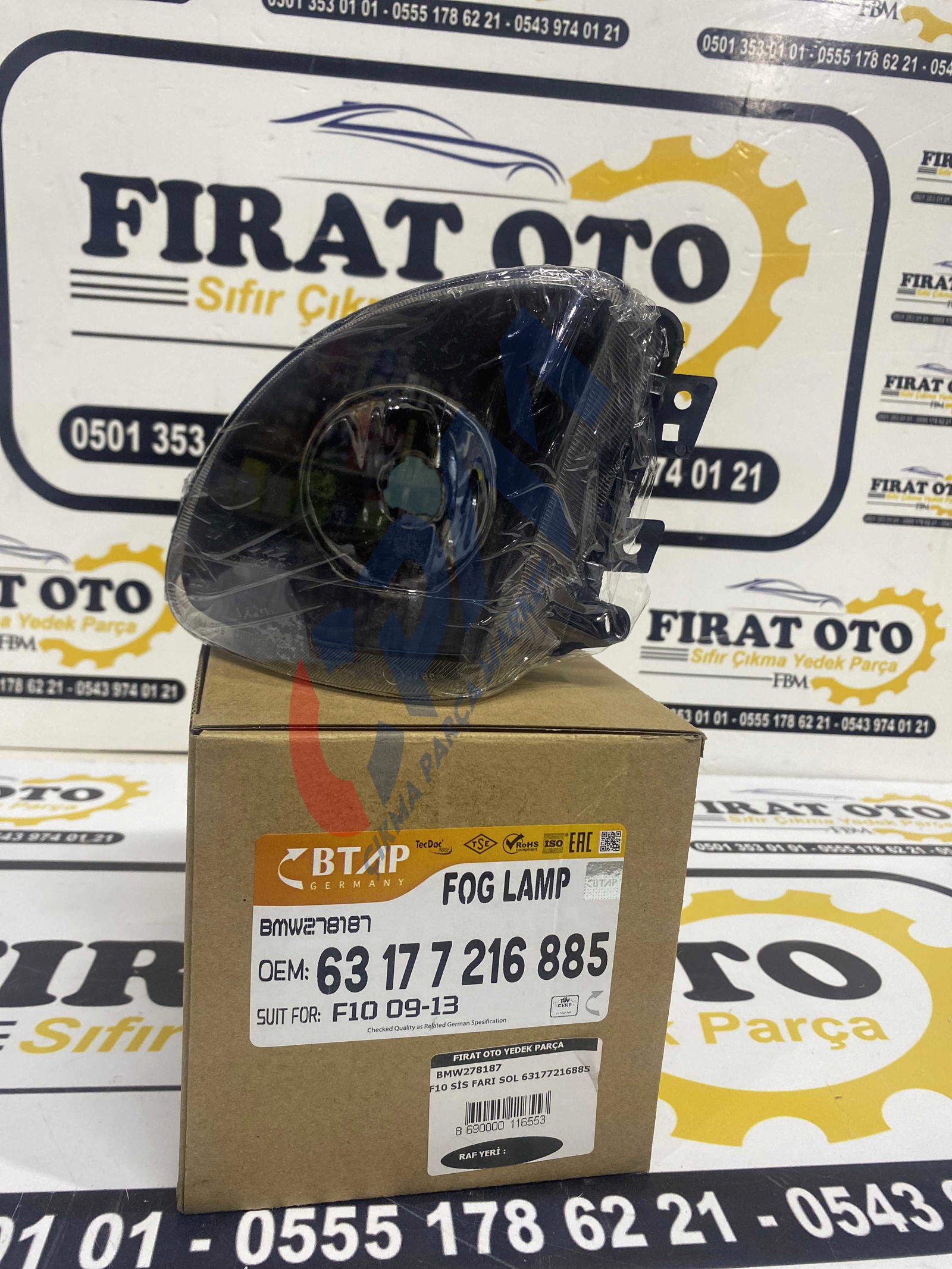 BMW 5 Serisi F10 Sol Sis Farı 63177216885